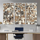 Abstract Longhorn Wall Art Canvas Print - Cow Animal Drawing by MyGreatCanvas | Canvas Wall Art Prints | Photo Prints & Wall Decor