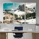 Snowy Mountain Wall Art Canvas Print, Alpine Pine Forest by MyGreatCanvas | Canvas Wall Art Prints | Photo Prints & Wall Decor