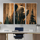 Rustic Bear Wall Art Canvas Print – Woodland Wildlife by MyGreatCanvas | Canvas Wall Art Prints | Photo Prints & Wall Decor