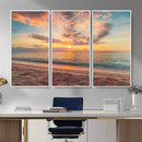 Sunset Beach Wall Art Canvas Print – Soft Coastal by MyGreatCanvas | Canvas Wall Art Prints | Photo Prints & Wall Decor