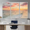 Sunset Beach Wall Art Canvas Print – Soft Coastal by MyGreatCanvas | Canvas Wall Art Prints | Photo Prints & Wall Decor