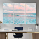 Ocean Wave Wall Art Canvas Print, Pastel Surf Seascape by MyGreatCanvas | Canvas Wall Art Prints | Photo Prints & Wall Decor