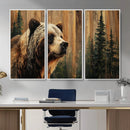 Grizzly Bear Wall Art Canvas Print, Rustic Wildlife Bear by MyGreatCanvas | Canvas Wall Art Prints | Photo Prints & Wall Decor
