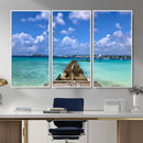 Caribbean Ocean Pier Seascape Wall Art Canvas Print, by MyGreatCanvas | Canvas Wall Art Prints | Photo Prints & Wall Decor