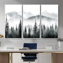 Misty Pine Forest Mountain Landscape Wall Art Canvas Print by MyGreatCanvas | Canvas Wall Art Prints | Photo Prints & Wall Decor