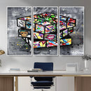 Graffiti Cube Abstract Street Art Wall Art Canvas Print by MyGreatCanvas | Canvas Wall Art Prints | Photo Prints & Wall Decor
