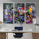 Graffiti Motorcycle Wall Art Canvas Print, Urban Street Art by MyGreatCanvas | Canvas Wall Art Prints | Photo Prints & Wall Decor