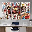 Texas Bull Wall Art Canvas Print, Abstract Graffiti Bull by MyGreatCanvas | Canvas Wall Art Prints | Photo Prints & Wall Decor