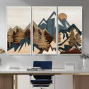 Wood Style Mountain Wall Art Canvas Print, Layered Wood by MyGreatCanvas | Canvas Wall Art Prints | Photo Prints & Wall Decor
