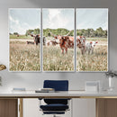 Texas Longhorn Cattle Wall Art Canvas Print: Western Ranch by MyGreatCanvas | Canvas Wall Art Prints | Photo Prints & Wall Decor