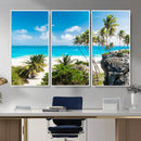 Tropical Beach Wall Art Canvas Print, Palm Tree Ocean by MyGreatCanvas | Canvas Wall Art Prints | Photo Prints & Wall Decor