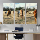 Texas Longhorn Wall Art Canvas Print, Western Ranch Cattle by MyGreatCanvas | Canvas Wall Art Prints | Photo Prints & Wall Decor