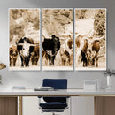Western Longhorn Herd Wall Art Canvas Print, Sepia Texas by MyGreatCanvas | Canvas Wall Art Prints | Photo Prints & Wall Decor