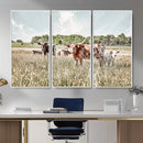 Texas Longhorn Cattle Wall Art Canvas Print, Rustic Ranch by MyGreatCanvas | Canvas Wall Art Prints | Photo Prints & Wall Decor