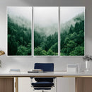 Misty Pine Forest Wall Art Canvas Print, Foggy Evergreen by MyGreatCanvas | Canvas Wall Art Prints | Photo Prints & Wall Decor