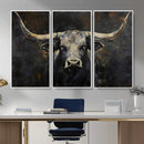 Rustic Longhorn Bull Wall Art Canvas Print – Vintage Western by MyGreatCanvas | Canvas Wall Art Prints | Photo Prints & Wall Decor