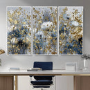 Abstract Floral Wall Art Canvas Print – Gold and Blue by MyGreatCanvas | Canvas Wall Art Prints | Photo Prints & Wall Decor