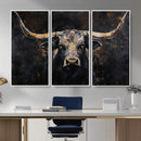 Abstract Longhorn Bull Wall Art Canvas Print – Rustic by MyGreatCanvas | Canvas Wall Art Prints | Photo Prints & Wall Decor