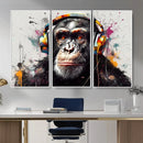 Dj Monkey Wall Art Canvas Print – Colorful Pop Art Banksy by MyGreatCanvas | Canvas Wall Art Prints | Photo Prints & Wall Decor