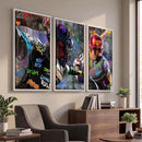 Graffiti Baseball Player Street Art Wall Art Canvas Print