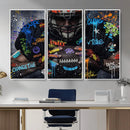 Graffiti American Football Player Street Art Wall Art Canvas by MyGreatCanvas | Canvas Wall Art Prints | Photo Prints & Wall Decor