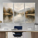 Neutral Abstract River Landscape Wall Art Canvas Print by MyGreatCanvas | Canvas Wall Art Prints | Photo Prints & Wall Decor