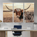 Texas Longhorn Wall Art Canvas Print – Western Cattle Ranch by MyGreatCanvas | Canvas Wall Art Prints | Photo Prints & Wall Decor