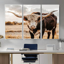 Texas Longhorn Bull Rustic Wall Art Canvas Print, Western by MyGreatCanvas | Canvas Wall Art Prints | Photo Prints & Wall Decor