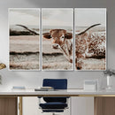 Texas Longhorn Bull Rustic Wall Art Canvas Print by MyGreatCanvas | Canvas Wall Art Prints | Photo Prints & Wall Decor