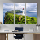 Coastal Lighthouse Wall Art Canvas Print, Cliffside Ocean by MyGreatCanvas | Canvas Wall Art Prints | Photo Prints & Wall Decor