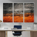 Black Orange Abstract Wall Art Canvas Print Modern Textured by MyGreatCanvas | Canvas Wall Art Prints | Photo Prints & Wall Decor