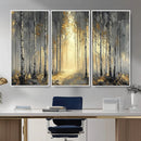 Abstract Birch Forest Wall Art Canvas Print – Modern Gold by MyGreatCanvas | Canvas Wall Art Prints | Photo Prints & Wall Decor