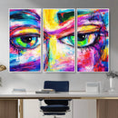 Colorful Abstract Face Wall Art Canvas Print – Modern Pop by MyGreatCanvas | Canvas Wall Art Prints | Photo Prints & Wall Decor