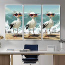 Funny Seagull Wall Art Canvas Print Beach Birds With by MyGreatCanvas | Canvas Wall Art Prints | Photo Prints & Wall Decor