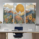 Boho Mountain Landscape Large Wall Art, Horizontal Gold by MyGreatCanvas | Canvas Wall Art Prints | Photo Prints & Wall Decor