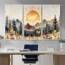 Boho Mountain Landscape Large Wall Art, Horizontal Gold by MyGreatCanvas | Canvas Wall Art Prints | Photo Prints & Wall Decor