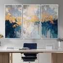 Blue Gold Abstract Large Framed Canvas Wall Art, Modern by MyGreatCanvas | Canvas Wall Art Prints | Photo Prints & Wall Decor