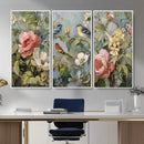 Vintage Birds and Flowers Wall Art Canvas Print, Botanical by MyGreatCanvas | Canvas Wall Art Prints | Photo Prints & Wall Decor