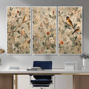 Vintage Birds and Flowers Wall Art Canvas Print, Botanical by MyGreatCanvas | Canvas Wall Art Prints | Photo Prints & Wall Decor