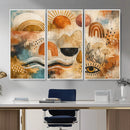 Geometric Boho Abstract Wall Art Canvas Print, Orange Blue by MyGreatCanvas | Canvas Wall Art Prints | Photo Prints & Wall Decor
