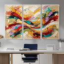 Geometric Abstract Wall Art Canvas Print, Orange Blue by MyGreatCanvas | Canvas Wall Art Prints | Photo Prints & Wall Decor