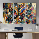 Geometric Abstract Wall Art Canvas Print, Orange Blue by MyGreatCanvas | Canvas Wall Art Prints | Photo Prints & Wall Decor