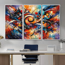 Geometric Abstract Wall Art Canvas Print, Orange Blue by MyGreatCanvas | Canvas Wall Art Prints | Photo Prints & Wall Decor