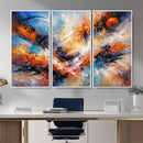 Lyrical Abstraction Wall Art Canvas Print, Orange Blue by MyGreatCanvas | Canvas Wall Art Prints | Photo Prints & Wall Decor