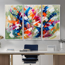 Geometric Abstract Wall Art Canvas Print, Orange Blue by MyGreatCanvas | Canvas Wall Art Prints | Photo Prints & Wall Decor