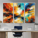 Lyrical Abstract Wall Art Canvas Print, Orange Blue Abstract by MyGreatCanvas | Canvas Wall Art Prints | Photo Prints & Wall Decor
