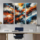 Geometric Abstract Wall Art Canvas Print, Orange Blue by MyGreatCanvas | Canvas Wall Art Prints | Photo Prints & Wall Decor