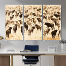 Texas Longhorn Sepia Canvas Wall Art, Western Cattle by MyGreatCanvas | Canvas Wall Art Prints | Photo Prints & Wall Decor