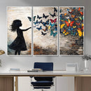 Banksy Butterfly Girl Wall Art Canvas Print, Framed Street by MyGreatCanvas | Canvas Wall Art Prints | Photo Prints & Wall Decor