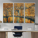 Gustav Klimt Golden Cityscape Wall Art Canvas Print, Framed by MyGreatCanvas | Canvas Wall Art Prints | Photo Prints & Wall Decor